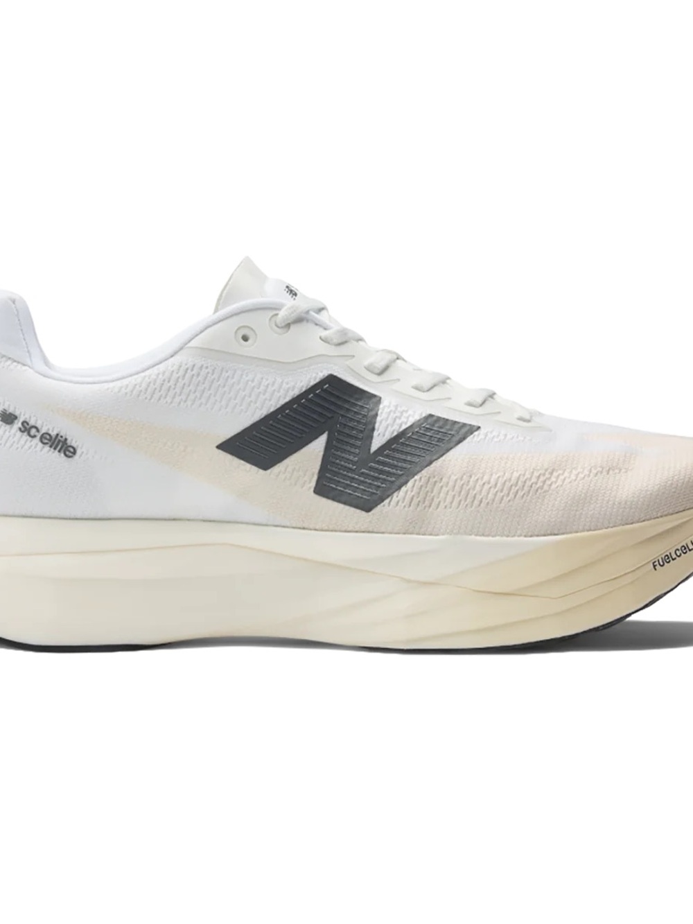 New Balance White FuelCell Elite V5 Racing Shoe